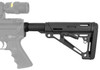 Hogue 15045 OverMolded Collapsible Buttstock Black OverMolded Rubber Black  MilSpec Tube for AR15 M16 M4 UPC: 743108150450