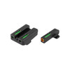 TruGlo TG13XD1PC TFX Pro  Black  Green Tritium  Fiber Optic Orange Outline Front Sight Green Tritium  Fiber Optic Rear Sight UPC: 788130022870
