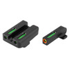TruGlo TG13XD1PC TFX Pro  Black  Green Tritium  Fiber Optic Orange Outline Front Sight Green Tritium  Fiber Optic Rear Sight UPC: 788130022870