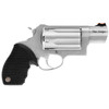 Taurus 2441039TC Judge Public Defender 45 Colt LC Caliber or 2.50 410 Gauge with 2.50 Barrel 5rd Capacity Cylinder Overall Matte Finish Stainless Steel  Black Ribber Grip UPC: 725327607090
