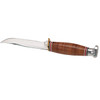 KaBar 1226 Little Finn  3.63 Fixed Clip Point Plain Polished 5Cr15MoV SS Blade Brown Leather Handle Includes Sheath UPC: 617717212260