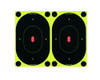Birchwood Casey 34750 ShootNC Reactive Target SelfAdhesive Paper Handgun BlackYellow Silhouette Includes Pasters 60 Per Pkg UPC: 029057347500