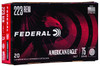 Federal American Eagle Hyper Velocity Centerfire Ammunition, 223 Remington, Total Metal Jacket, 75 Grain - 20 Cartridge Box ( 20 / 1 )