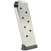 CMC Products 17130 Railed Power Mag  Stainless Steel with Black Base Pad Detachable 8rd 45 ACP for 1911 Government UPC: 019962233005