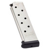 CMC Products 17130 Railed Power Mag  Stainless Steel with Black Base Pad Detachable 8rd 45 ACP for 1911 Government UPC: 019962233005