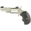 North American Arms BWC Black Widow  22 LR or 22 WMR 5 Shot 2 Vent Rib Barrel Overall Stainless Steel Finish Finger Grooved Black Rubber Grip  Fixed Sights Includes Cylinder UPC: 744253000355