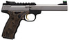 Browning 051531490 Buck Mark Plus 22 LR 101 5.50 Slab Side Barrel Stainless Optic ReadySerrated Steel Slide Matte Black Aluminum Frame  Black Laminate UDX Grips UPC: 023614444015