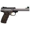 Browning 051531490 Buck Mark Plus 22 LR 101 5.50 Slab Side Barrel Stainless Optic ReadySerrated Steel Slide Matte Black Aluminum Frame  Black Laminate UDX Grips UPC: 023614444015