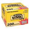 Remington UMC Hyper Velocity Centerfire Ammunition, 223 Remington, Full Metal Jacket, 55 Grain - 200 Cartridge Box ( 200 / 1 )