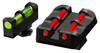 HiViz GLT178 Target Sight Set Green Fiber Optic FrontRed Fiber Optic RearBlack Frame Compatible w All Glock 9mm40 SW357 Sig Except 424343X48 Front PostRear Dovetail Mount UPC: 613485589375