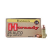 Hornady Custom Subsonic Centerfire Ammunition, 25 ACP, Hornady XTP Hollow Point, 35 Grain - 25 Cartridge Box ( 25 / 1 )