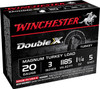 Winchester Double X 20 Gauge Shotshell Ammunition, 3 Inch, 1185 FPS, 1 1/4 Ounce, #5 Shot - 10 Cartridge Box ( 10 / 1 )