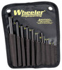 Wheeler 710910 Roll Pin Punch Set Starter Set BlackYellow Steel Knurled Handle 9 Pieces UPC: 661120109105