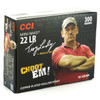 CCI Mini-Mag High Velocity Rimfire Ammunition, 22 LR, Copper Plated Hollow Point, 36 Grain - 300 Cartridge Box ( 300 / 1 )