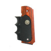 Pachmayr 00423 American Legend Grip Wraparound Black Rubber with Rosewood Trim  Finger Grooves for 1911 UPC: 034337004233