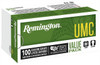 Remington UMC Standard Velocity Centerfire Ammunition, 9mm Luger, Full Metal Jacket, 115 Grain - 100 Cartridge Box ( 100 / 1 )