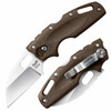 Cold Steel CS20LTF Tuff Lite  2.50 Folding Sheepsfoot Plain AUS8A SS BladeFlat Dark Earth GrivEx Handle Includes Pocket Clip UPC: 705442016373