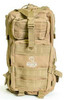 Rukx Gear ATICT1DT Tactical 1 Day Water Resistant Tan 600D Polyester with Molle Webbing NonRust Zippers Hook  Loop Panel 5 Storage Areas 18 x 11 x 11 UPC: 813393017803