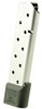 CMC Products 17150 Railed Power Mag  Stainless Steel with Black Base Pad Detachable 10rd 45 ACP for 1911 Government UPC: 019962233104