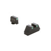 AmeriGlo GL329 Optic Compatible Sight Set for Glock  Black  XL Tall Green Tritium with White Outline Front Sight XL Tall Green Tritium with White Outline Rear Sight UPC: 644406902294