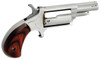 North American Arms NAA22MP MiniRevolver  22 WMR 5 Shot 1.63 Ported Barrel  Overall Stainless Steel Finish Rosewood Birdshead Grip UPC: 744253002144
