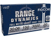 Fiocchi Range Dynamics Hyper Velocity Centerfire Ammunition, 30-06 Springfield, Full Metal Jacket Boat Tail, 150 Grain - 20 Cartridge Box ( 20 / 1 )