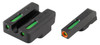 TruGlo TG13TA2PC TFX Pro  Black  Green Tritium  Fiber Optic Orange Outline Front Sight Green Tritium  Fiber Optic Rear Sight UPC: 788130023204