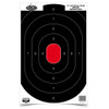 Birchwood Casey 35601 Dirty Bird  Silhouette Tagboard Hanging Pistol 12 x 18 BlackRed White Impact Splatter 100 Per Pkg UPC: 029057356014