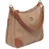 Bulldog BDP014 Hobo Purse wHolster Taupe wTan Trim Leather for Small Autos  Revolvers Ambidextrous Hand UPC: 672352009477