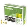 Remington UMC Subsonic Centerfire Ammunition, 45 ACP, Full Metal Jacket, 230 Grain - 250 Cartridge Box ( 250 / 1 )