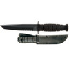 KaBar 1256 FightingUtility  5.25 Fixed Clip Point Plain Black 1095 CroVan Blade Black Kraton G Handle Includes Sheath UPC: 617717212567