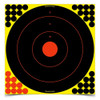 Birchwood Casey 34186 ShootNC Reactive Target Hanging Adhesive Paper Universal BlackRed 200 yds Bullseye Includes Pasters 12 PK UPC: 029057341867