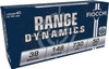 Fiocchi Range Dynamics Subsonic Centerfire Ammunition, 38 Special, Lead Wadcutter, 148 Grain - 50 Cartridge Box ( 50 / 1 )