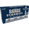 Fiocchi Range Dynamics Subsonic Centerfire Ammunition, 38 Special, Lead Wadcutter, 148 Grain - 50 Cartridge Box ( 50 / 1 )
