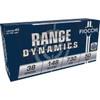 Fiocchi Range Dynamics Subsonic Centerfire Ammunition, 38 Special, Lead Wadcutter, 148 Grain - 50 Cartridge Box ( 50 / 1 )
