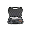 MTM CaseGard 80940 Double Handgun Case  made of Polypropylene with Textured Black Finish Foam Padding  SnapLatches 14 x 10  x 3.10 Interior Dimensions UPC: 026057306407