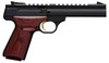 Browning 051528490 Buck Mark Field Target 22 LR 101 5.50 Matte Blued Heavy Bull Barrel Matte Black Serrated wPicatinny Rail Slide  Aluminum Frame wLaminate Cocobolo Target Grip UPC: 023614441656