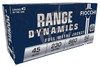 Fiocchi Range Dynamics Subsonic Centerfire Ammunition, 45 ACP, Full Metal Jacket, 230 Grain - 50 Cartridge Box ( 50 / 1 )