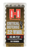 Hornady Critical Defense FTX Rimfire Ammunition, 22 WMR, PTJHP, 45 Grain - 50 Cartridge Box ( 50 / 1 )