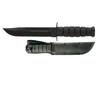 KaBar 1211 FightingUtility  7 Fixed Clip Point Plain Black 1095 CroVan Blade Black Kraton G Handle Includes Sheath UPC: 617717212116