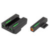 TruGlo TG13FN2PC TFX Pro  Black  Green Tritium  Fiber Optic Orange Outline Front Sight Green Tritium  Fiber Optic Rear Sight UPC: 788130022726