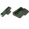 TruGlo TG13WA4A TFX  Black  Green Tritium  Fiber Optic White Outline Front Sight Green Tritium  Fiber Optic Rear Sight UPC: 788130024546