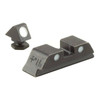 Trijicon 600234 Bright  Tough Steel Sights No Tritium Glock Standard Frames  Black  White Front Sight White  Rear Sight UPC: 719307200296