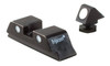Trijicon 600234 Bright  Tough Steel Sights No Tritium Glock Standard Frames  Black  White Front Sight White  Rear Sight UPC: 719307200296