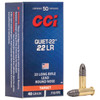 CCI Varmint Subsonic Rimfire Ammunition, 22 LR, Lead Round Nose, 40 Grain - 50 Cartridge Box ( 50 / 1 )