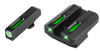 TruGlo TG13WA1A TFX  Black  Green Tritium  Fiber Optic White Outline Front Sight Green Tritium  Fiber Optic Rear Sight UPC: 788130022139