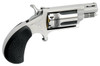 North American Arms 22MSTW Wasp Snub Nose 22 WMR 5 Shot 1.13 Vent Rib Barrel Overall Stainless Steel Finish Black Pebbled Texture Rubber Grip UPC: 744253002328