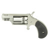 North American Arms 22MSTW Wasp Snub Nose 22 WMR 5 Shot 1.13 Vent Rib Barrel Overall Stainless Steel Finish Black Pebbled Texture Rubber Grip UPC: 744253002328