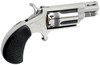 North American Arms 22MSTW Wasp Snub Nose 22 WMR 5 Shot 1.13 Vent Rib Barrel Overall Stainless Steel Finish Black Pebbled Texture Rubber Grip UPC: 744253002328