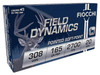 Fiocchi Field Dynamics Hyper Velocity Centerfire Ammunition, 308 Winchester, Pointed Soft Point, 165 Grain - 20 Cartridge Box ( 20 / 1 )